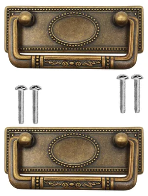Produktbild von 2er Set Antike Klappbare Möbelgriffe, Schubladengriffe, Bronze Design