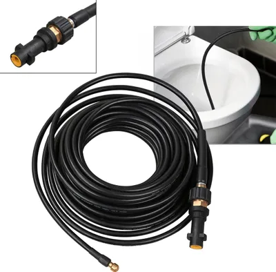 Produktbild von Jopassy Rohrreinigungsset Rohrreiniger Rohrreinigungsschlauch Abflussreiniger max. Druck 180 bar 60°C, 30m, geeignet für Kärcher Anschluss Bajonett, Quick Connect