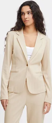 Produktbild von Ichi IHRUTI BL12 Damen Blazer Jackenblazer ungefüttert Reverskragen 68% Viskose (LivaEco™), 14% Polyester, 13% Polyamid, 5% Elasthan regular fit