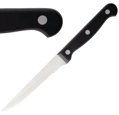 Image de Couteau à Viande 215 mm Manche en Bois Noir Lot de 12 Olympia