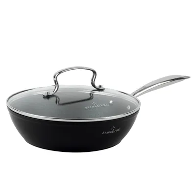 Produktbild von Bratpfanne Ø 24 cm Antihaftbeschichtet Pfanne Deckel STARKE PRO TARRY DEEP