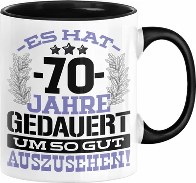 Produktbild von 70. Geburtstag Lustig Geschenk Männer Frauen Geschenkidee zum 70er Mann Frau Es Hat 70 Jahre Gedauert Um So Gut Auszusehen Mutter Vater (Schwarz)