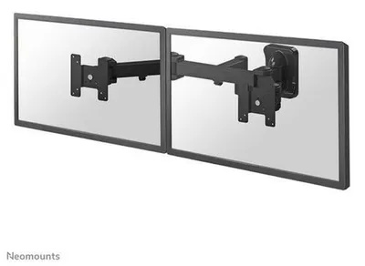 Produktbild von Neomounts FPMA-W960D Doppel Monitor-/TV-Wandhalterung 10-27" - volle Bewegung, 75 x 75 mm, 100 x 100 mm, 0 - 180°, 0 - 180°, 360°, Schwarz