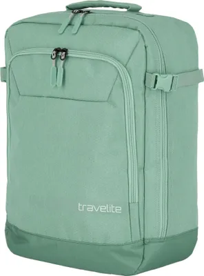 A studio shot of a green backpack.
