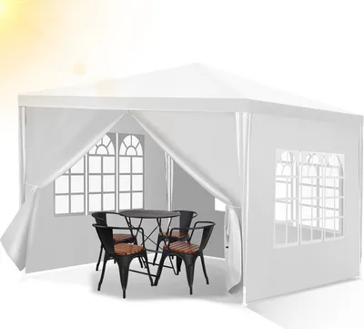Obrázok produktu pre Pavilón TolleTour na firemné podujatia - Jednoduché postavenie, ideálny párty stan na záhradu biely 3x3m
