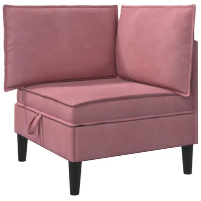 Zdjęcie produktu dla Sofa z schowkiem VidaXL, różowy aksamit