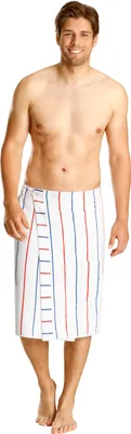 Produktbild von Betz Herren Frottee-Saunakilt mit Knöpfen 100% Baumwolle  Farbe: weiss gestreift