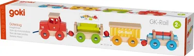 Produktbild von Goki Holzeisenbahn - Güterzug Spielzeug für Kinder