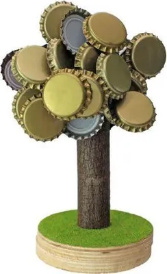 Immagine prodotto di Winkee - Albero del luppolo | albero magnetico in legno con forte magnete | albero dei tappi di birra | porta tappi a  | albero dei tappi con magnete | albero dei tappi di bottiglia | regalo per Natale, compleanno, feste