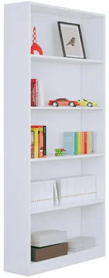 Produktbild von Habitdesign, Bücherregal – hohes Regal mit 5 offenen Regalböden in Artik weiß, i