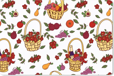 Produktbild von MuchoWow® Mauspad Mousepad Korb - Obst - Muster 27x18 cm - Mousepads - Maus Mat - Pad - Mausunterlage - Büroartikel - Desk Matten