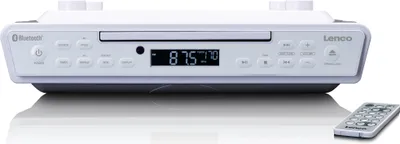 Produktbild von Lenco KCR-150 Unterbau Küchenradio - Bluetooth® - Senderspeicher - 2 x 3 Watt RMS - Unterbau-Montage Set - AUX Eingang - Timer Funktion - Weiß