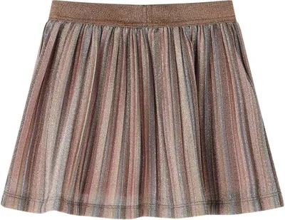 Image de vidaXL Jupe plissée pour enfants avec paillettes Marron et rose 92