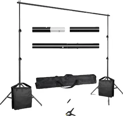 Immagine prodotto di Supporto per sfondo da studio fotografico, supporto telescopico regolabile, borsa per il trasporto
