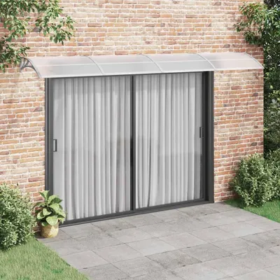 Produktbild von vidaXL Türvordach Grau 400 x 100 cm Polycarbonat