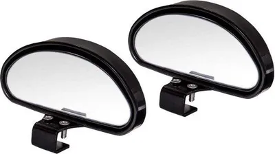 Image de Unyqoos® Miroirs de courtoisie pour voiture, lot de 2 – miroirs convexes HD ronds pour rétroviseur intérieur, diamètre 75 mm, épaisseur 4 mm, pivotants à 360°, champ de vision jusqu'à 170°, avec ruban adhésif double face 3M