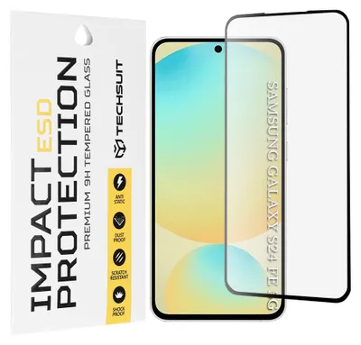 Produktbild von Techsuit – ESD-Schutz-Hartglas für Samsung Galaxy S24 FE – schwarz