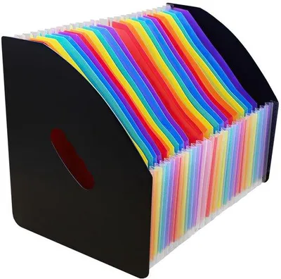 Produktbild von Expansibles Dokumentenfach, 24-fach Mappe für A4-Papier, Akkordeon-Expansionsbox, Flexibler Büroorganisator, Transportabler Expansibles Dokumentenfach für Büro und Schulbedarf