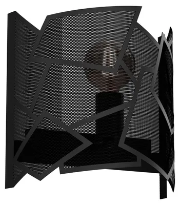 Obrázok produktu pre Nástenná lampa Camo, čierna matná, 1xE27x15W, kov, rozmery: 25x26x13 cm, IP20, Luminex