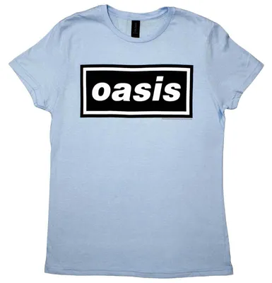 Obrázek produktu pro Oasis Decca Logo Light Blue M Dámské Tričko
