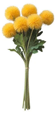 Produktbild von G.blümt Kunstblumen Allium, Künstlicher Zierstrauß Blumenbouquet für Vasen, Kunstblumenstrauß naturgetreu wie echt, Dekoblume Schnittblumen Zweige Gelb