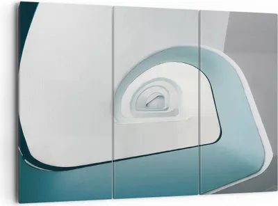 Produktbild von Bild auf Leinwand - Leinwandbild - 3 Teile - Dreidimensional Modern Spirale - 165x110cm - Wand Bild - Wanddeko - Wandbilder - Leinwanddruck - Bilder - Wanddekoration - Leinwand bilder - CE165x110-4693