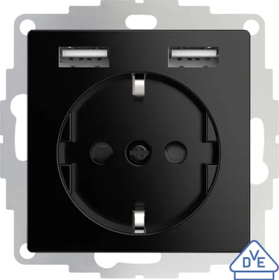 Obrázok produktu pre 2USB inChargePRO USB AA zásuvka 12 W 2,4 A čierna