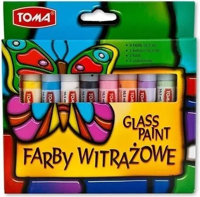 Obrázok produktu pre Farba na vitráže 9 farieb