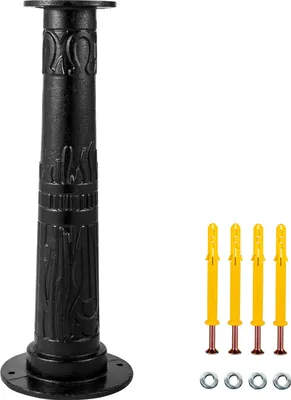 Image de Support de pompe Pompe à balancier Fonte Pompe à balancier manuelle Support de pompe 23,7X 23,7x66cm Support de pompe de jardin revêtu de peinture en spray Support de pompe manuelle épaisseur 8mm Noir pour jardin étang cour