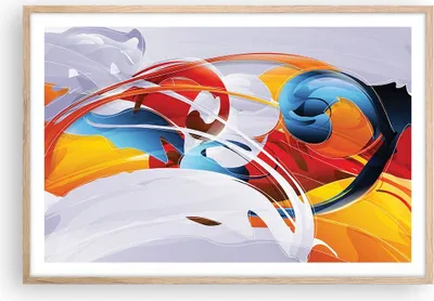Produktbild von Gerahmtes Poster - Rahmen in heller Eiche - Abstraktion modern - 91,5x61 cm - Wand Bild - Wanddeko - Wandbilder - Wandposter - Bilderrahmen - Bilder - Kunstdruck - Wandbild - P2NAA91x61-3529