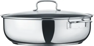 Image de Rôtissoire ovale en acier inoxydable, sans PFAS 38 x 25,5 cm, acier inoxydable, poli