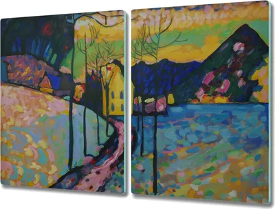 Produktbild von Coloray Schneidebrett Herdabdeckplatte 2x40x52 cm Kochplattenabdeckung Hackbrett Küchenbrett - Winterlandschaft