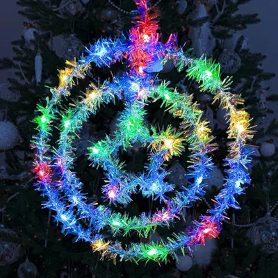 LED-Sterne Fensterdeko Weihnachten bunt 30 Lichter batteriebetrieben