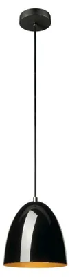 Produktbild von SLV BIG WHITE PRO CONE 20 Pendelleuchte, Pendellänge 250 cm, E27, 1x max. 60 W, Gold/Schwarz 1008129