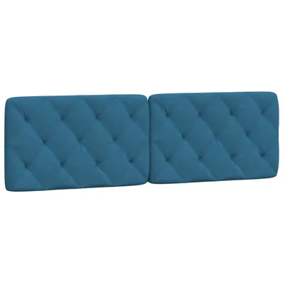 Obrázek produktu pro Polštář na čelo postele modrý 160 cm samet