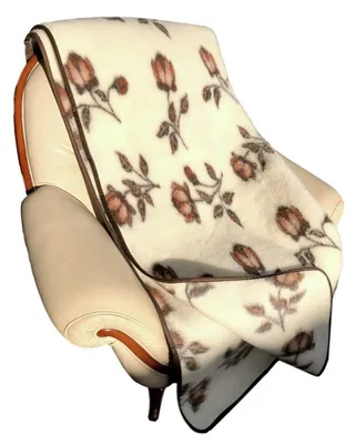 Productafbeelding van Wollen dekbed met rode rozen, 180 x 200 cm