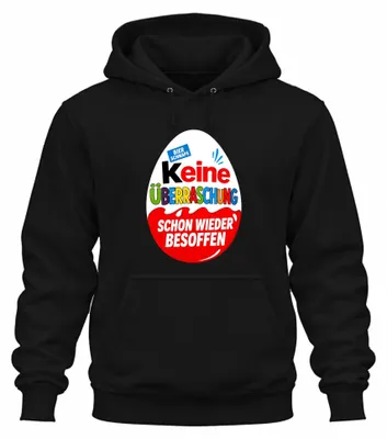 Productafbeelding van Geen verrassing, weer dronken. Bier drinken, vrijgezellenfeest, hoodie, zwart, XL