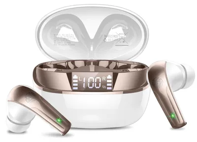 Produktbild von Bluetooth Kopfhörer Kabellos Bluetooth Klang Gold Immersiver Stereoklang und ENC Rauschunterdrückung Weiß