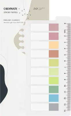 Produktbild von Ordinate - Dreamy Garden Transparente Haftnotizen, Haftstreifen Plastik, Haftmarker, Page Marker, Klebezettel set, planner, sticky notes, Book Tabs