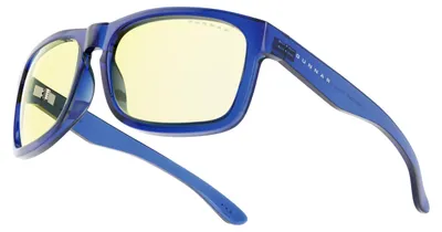 Produktbild von GUNNAR Gaming- und Computerbrille – Intercept, Rahmenfarbe: Crystal Cobalt, Glastönung: Amber (blockiert 65 % blaues Licht und 100 % UV-Licht) – Blaulichtfilterbrille – patentierte Gläser