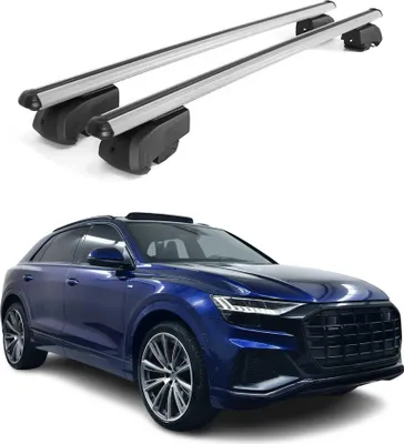 Image de Barres de toit Transversales pour Audi Q8 2018-2025 Aluminium Gris ABE
