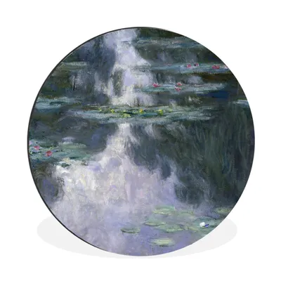 Produktbild von MuchoWow® Aluminium Wandkreis Seerosen - Claude Monet Ø 30 cm Wanddeko Modern Wohnzimmer - Wand Bild - Wohnzimmer - Runde Bilder - Alubilder - Kunst für zu Hause - Aluminium - Wanddekoration