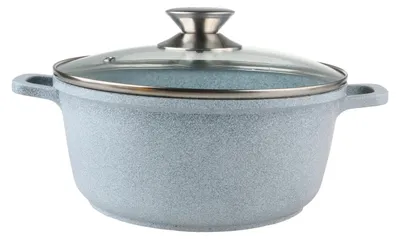 Zdjęcie produktu dla GARNEK MARMUROWY Szary 28cm INDUKCJA Gaz 6,3l 7927