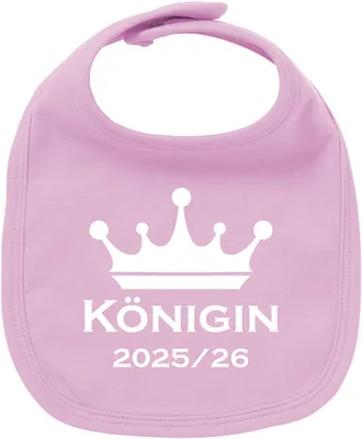 Produktbild von Huuraa Unisex Babylatz Königin 2025/26 Schützenkönigin Geschenk Babypink  Baumwolle Königin 2025/26 Mitbringsel