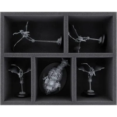 Image de Insert en mousse pour figurines Seraphon, 5 compartiments,