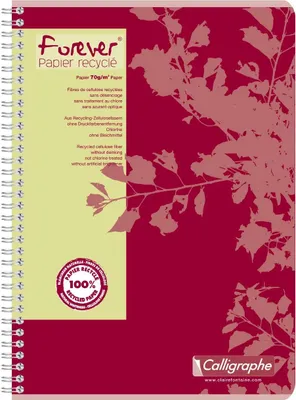 Produktbild von Calligraphe 5x Spiralheft Forever A4 90 Blatt kariert Calligraphe - Rot 17417C