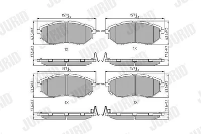 Produktbild von JURID Bremsbeläge Satz Vorne für SUBARU FORESTER (SH) 572638J