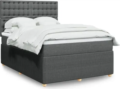 Produktbild von Maison Exclusive - Boxspringbett mit Matratze Dunkelgrau 160x200 cm Stoff