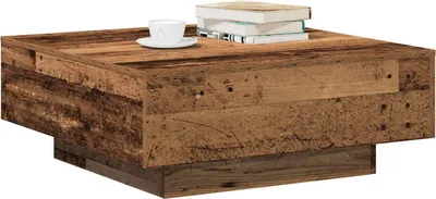 Zdjęcie produktu dla vidaXL Stolik kawowy stare drewno 80 x 80 x 31 cm