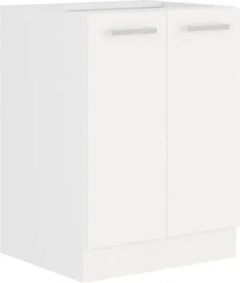 Zdjęcie produktu dla ATLAS Szafka niska z 2 drzwiami - biały dekor - L60 cm - Sprzedawana bez blatu roboczego